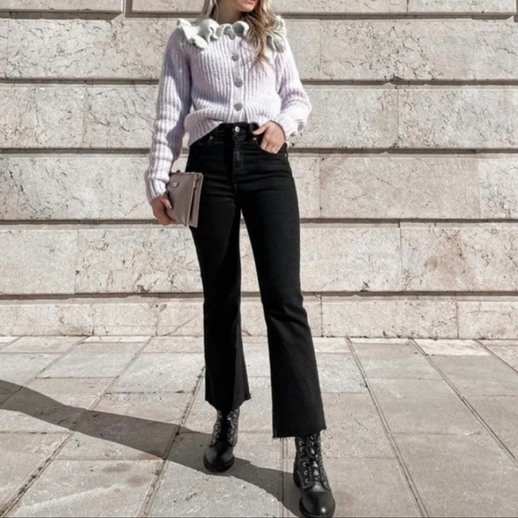 LAST 1!🔥ZARA COMBINATION BIB COLLAR KNIT CARDIGAN - Picture 12 of 16